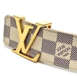AUTHENTIC LOUIS VUITTON M9609 DamierAzur LV Ceinture Initial Pin buckle belt Whi Louis Vuitton | Accessories | Authentic Louis Vuitton M969  main image 2